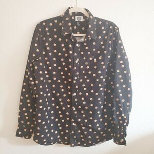 Vintage Warner Bros. Looney Tunes Porky Pig Men's Button Up Long Sleeve Shirt XS